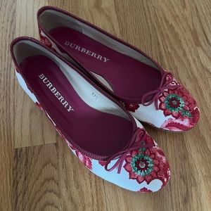 Floral canvas Burberry ballet flats, size 37.5